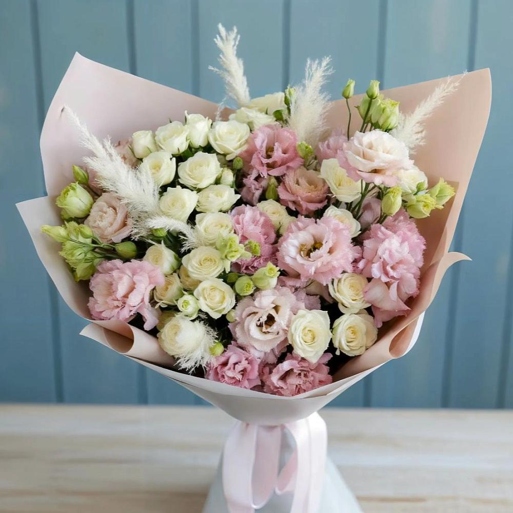 Букет цветов из: Альстромерии и Розы в Курсаково