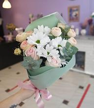 Букет милый в Курсаково Букет цветов из: Хризантемы и Розы в Курсаково