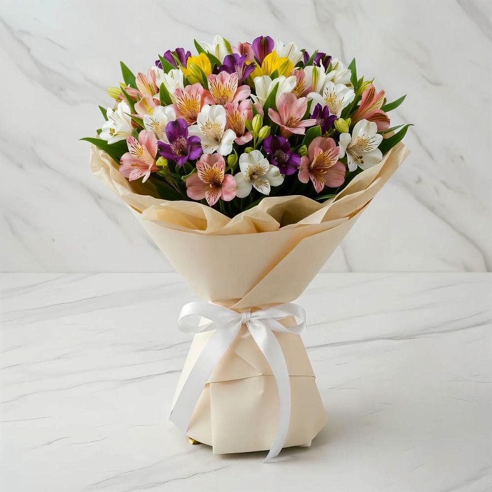 Букет цветов из: Альстромерии в Курсаково