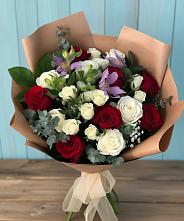 Букет цветов из:  Розы и Альстромерии в Курсаково