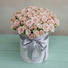 Цветочная композиция из Розы в шляпной коробке #REPLACE_PRED# Курсаково