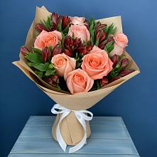 Букет цветов из:  Розы и Альстромерии в Курсаково