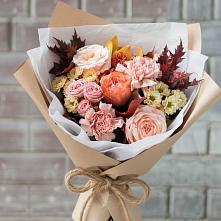 Букет цветов из:  Гвоздики, Хризантемы и Розы в Курсаково