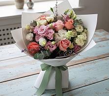 Букет цветов из:  Розы, Лизиантусы и Гвоздики #REPLACE_PRED# Курсаково