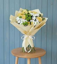 Букет цветов из:  Хризантемы и Розы в Курсаково