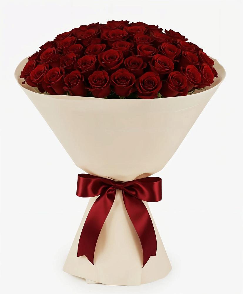 Букет 101 Бордовая роза Блэк Бакарра в Курсаково